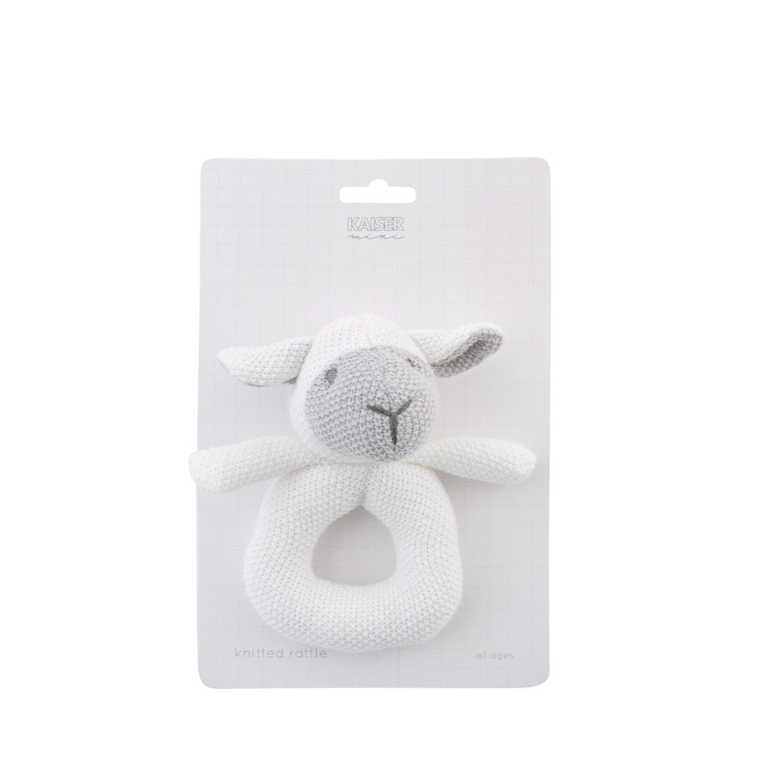 Knitted Baby Rattles - Sheep